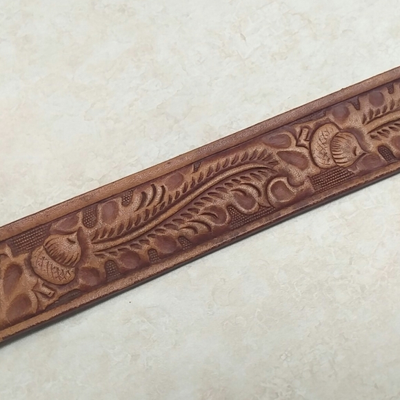 Wright Accessories - Wright 704 Tooled leather cowgirl belt